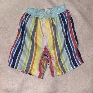 Wonder Nation Multicolor Striped Swim Trunks